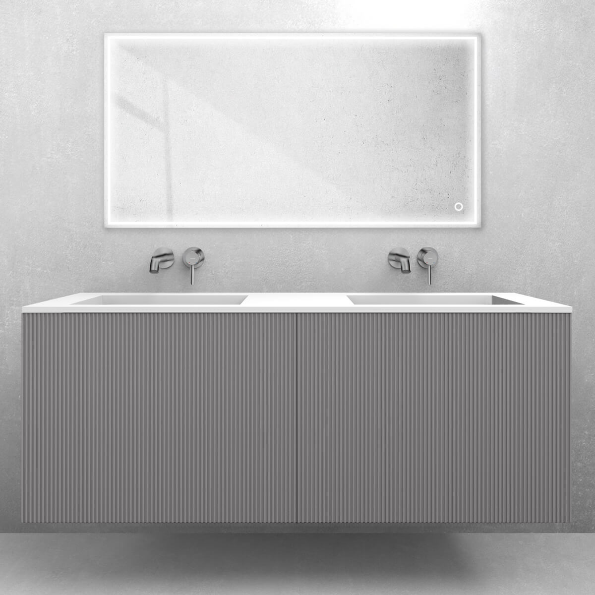 Set Waschbecken Oltens Stila 40206900, Badschrank Oltens Lun Rila 60039900