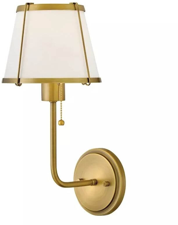 Elstead Lighting Clarke Wandleuchte 1x40 W messing-beige HK-CLARKE1-DBR-OW