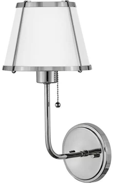 Elstead Lighting Clarke Wandleuchte 1x40 W weiß-nikel HK-CLARKE1-PN-WH
