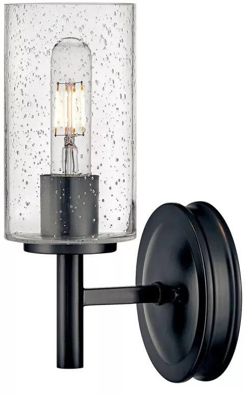 Elstead Lighting Collier Wandleuchte 1x60 W schwarz-transparent HK-COLLIER1-BX