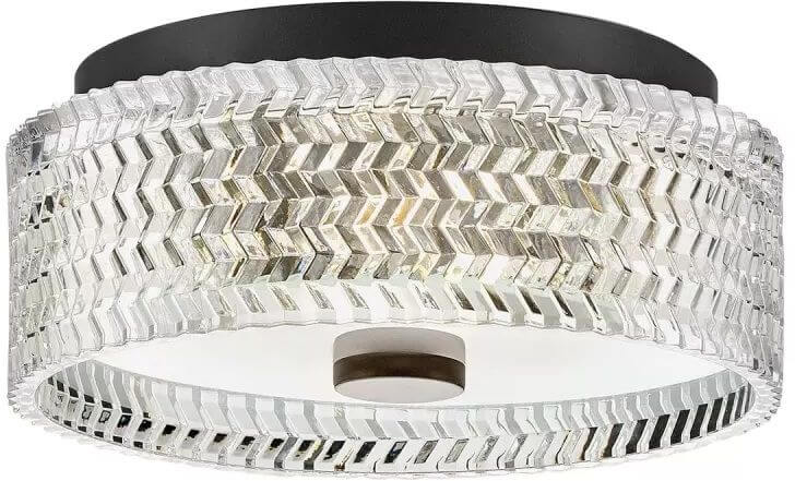 Elstead Lighting Elle Decke 2x60 W schwarz-transparent HK-ELLE-F-S-BK