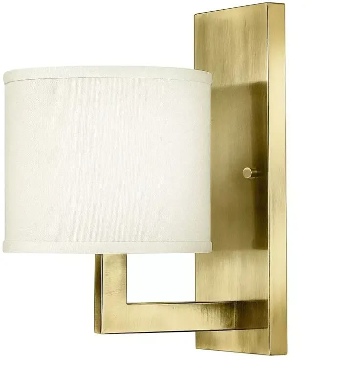 Elstead Lighting Hampton Wandleuchte 1x60 W weiß-messing HK-HAMPTON1-BB