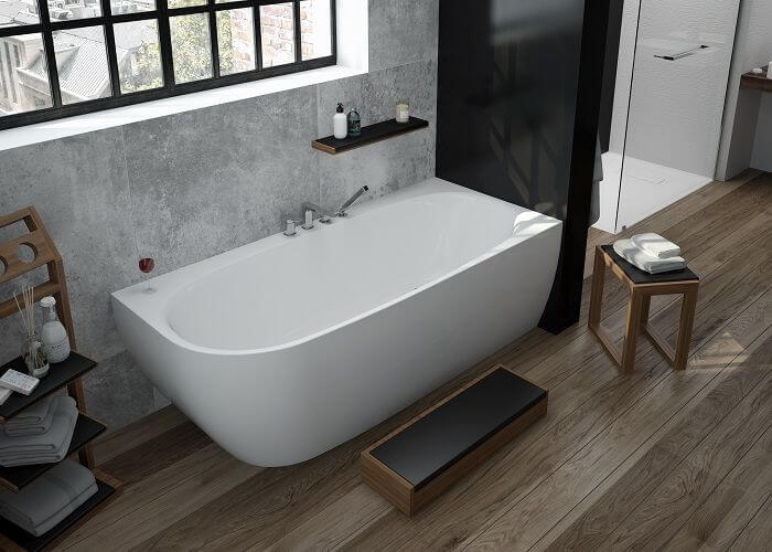 Hoesch iSensi Freistehende Badewanne 160x75 cm oval weiß 3974.010