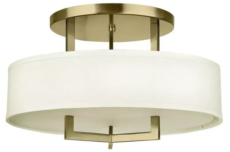 Elstead Lighting Hampton Deckenlampe 3x60 W weiß-messing HK-HAMPTON-SF-BB