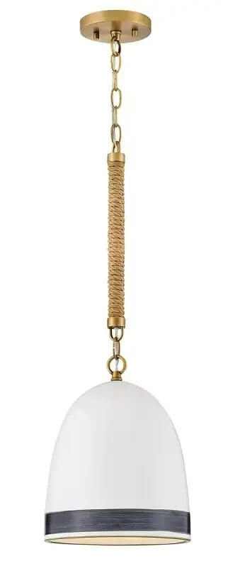 Elstead Lighting Nash Pendelleuchte 1x60 W weiß-messing HK-NASH-P-HB