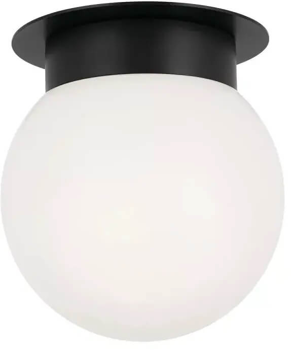 Elstead Lighting Albers Deckenlampe 1x40 W schwarz-opal KL-ALBERS-F-G-BK