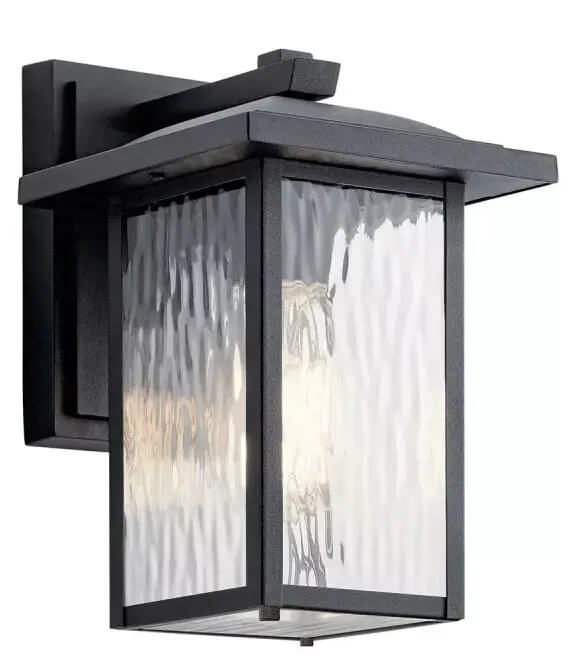 Elstead Lighting Cappanna Außenwandleuchte 1x60 W schwarz-transparent KL-CAPPANNA-S-BKT
