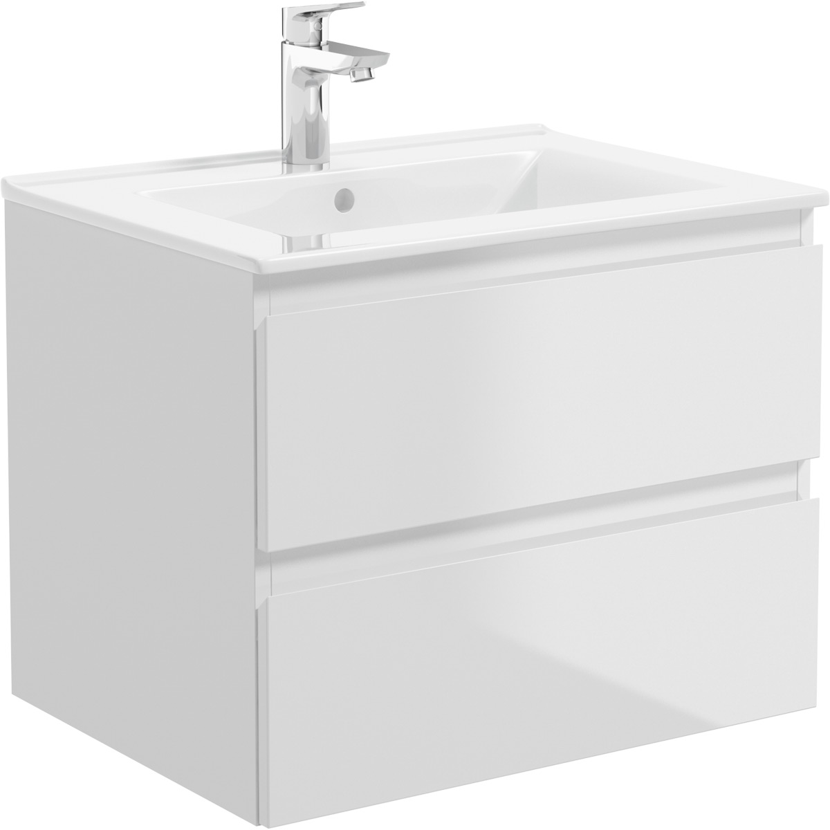 Oltens Vernal Waschbecken 61x46 cm rechteckig Möbel weiß glanz 41705000