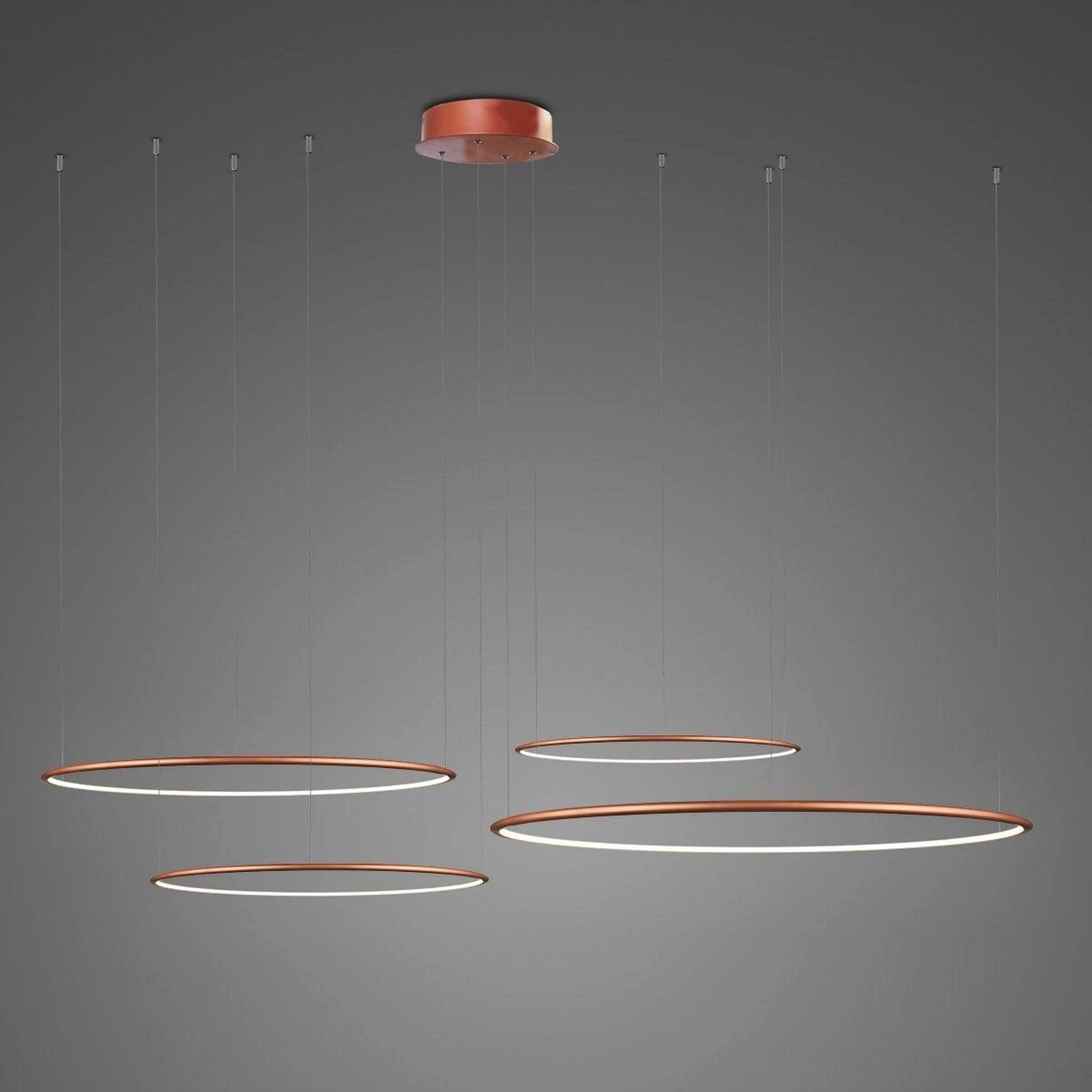 Altavola Design Ledowe Okręgi Pendelleuchte 4x106 W kupfer LA084/CO4_100_in_3k_copper_dimm