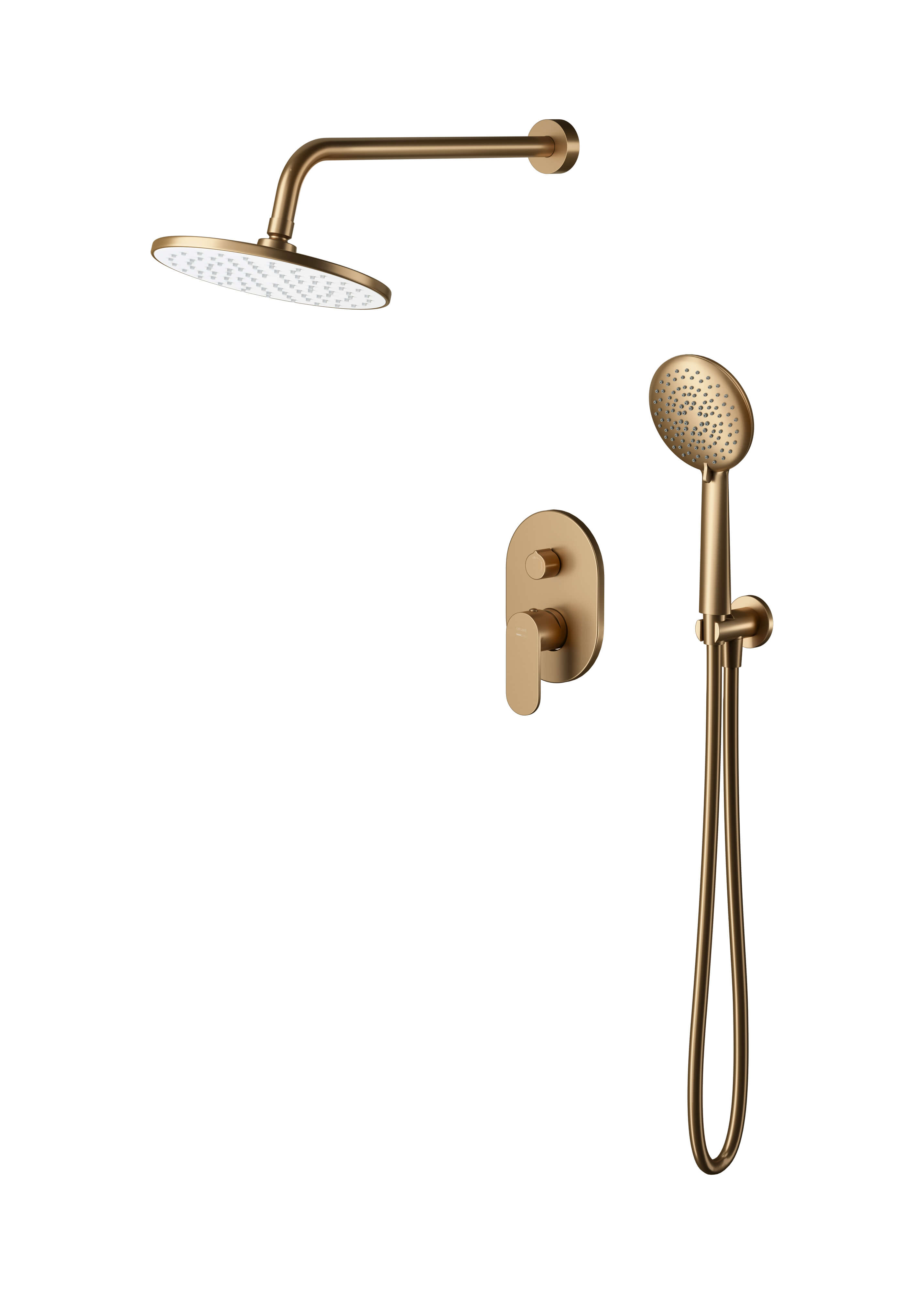 Cersanit Luna Duschset Unterputz mit Kopfbrause kupfer S1057-018