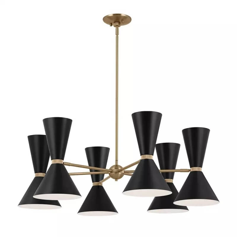 Elstead Lighting Phix Pendelleuchte x40 W schwarz-braun KL-PHIX-6-CBB