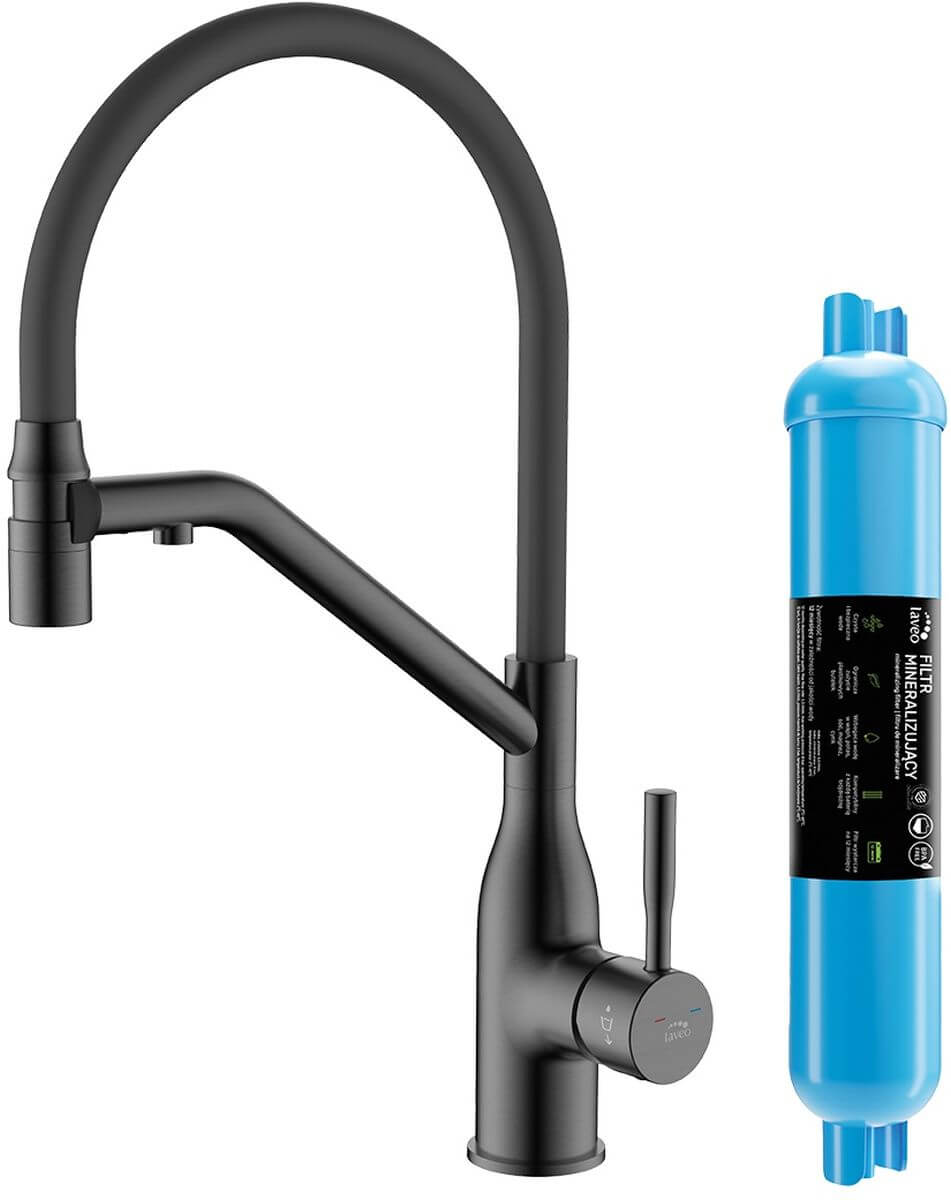 Laveo Colina 2.0 Küchenarmatur mit Filter Stehend grafit/grau BC2C978D