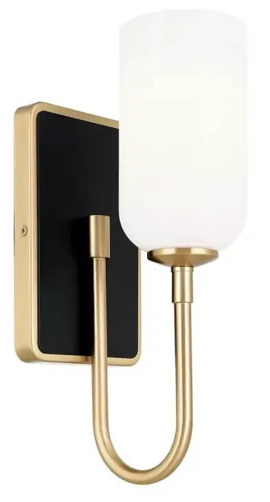 Elstead Lighting Solia Wandleuchte 1x3 W schwarz-braun-opal KL-SOLIA-1W-CPZB