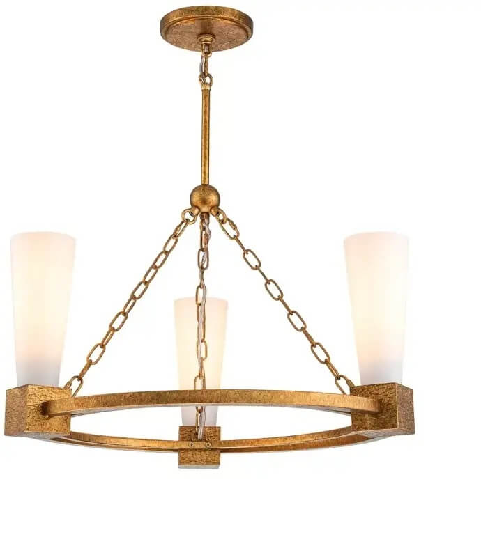 Elstead Lighting Kristy Pendelleuchte 3x40 W gold-opal KRISTY3-DG-OPAL