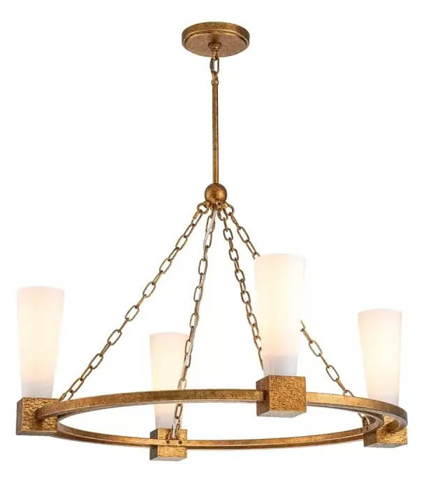 Elstead Lighting Kristy Pendelleuchte 4x40 W gold-opal KRISTY4-DG-OPAL