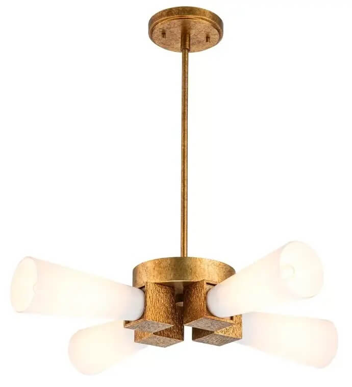 Elstead Lighting Kristy Pendelleuchte 4x40 W gold-opal KRISTY-4P-DG-OPAL