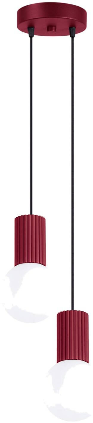 Sollux Lighting Halo Pendelleuchte 2x8 W burgund SL.1979