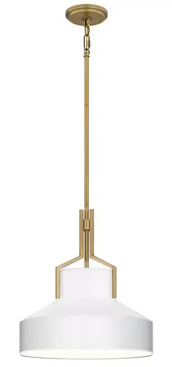 Elstead Lighting Brecken Pendelleuchte 2x60 W messing-opal QZ-BRECKEN-2P-AB-OPAL