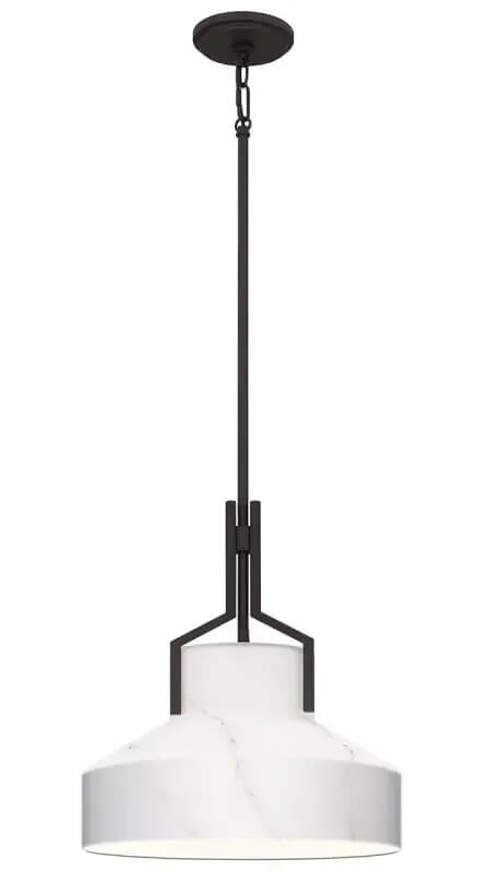 Elstead Lighting Brecken Pendelleuchte 2x60 W braun-opal QZ-BRECKEN-2P-OZ-ABG