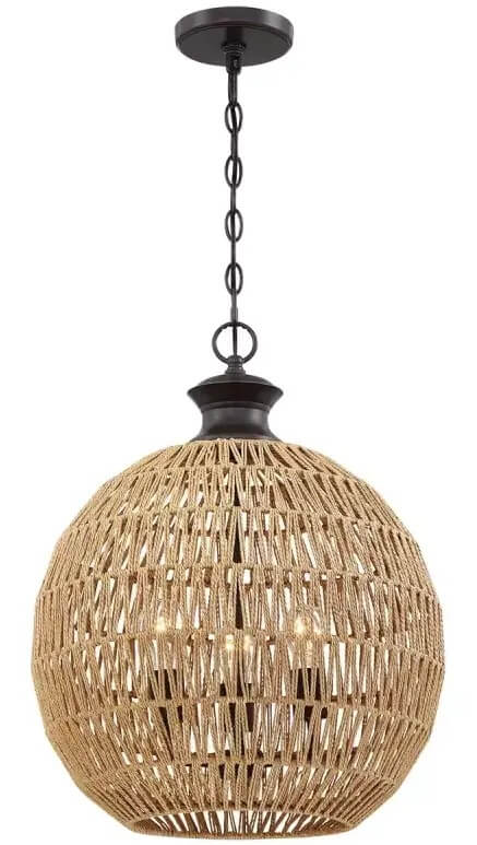 Elstead Lighting Casablanca Pendelleuchte 3x60 W braun-beige QZ-CASABLANCA-3P-PBZ