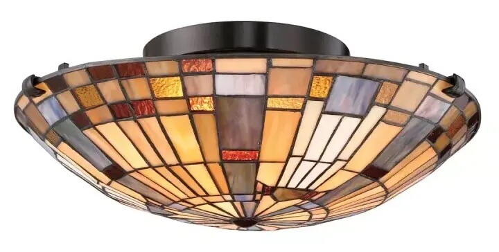 Elstead Lighting Inglenook Deckenlampe 2x60 W mehrfarbig QZ-INGLENOOK-F-SMALL
