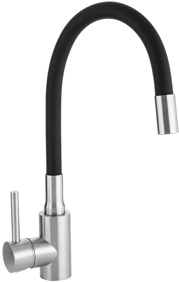Laveo Nila Küchenarmatur Stehend edelstahl-schwarz BVN_761D