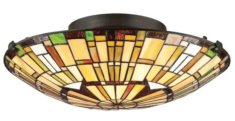 Elstead Lighting Reed Deckenlampe 2x60 W mehrfarbig QZ-REED-F-VB