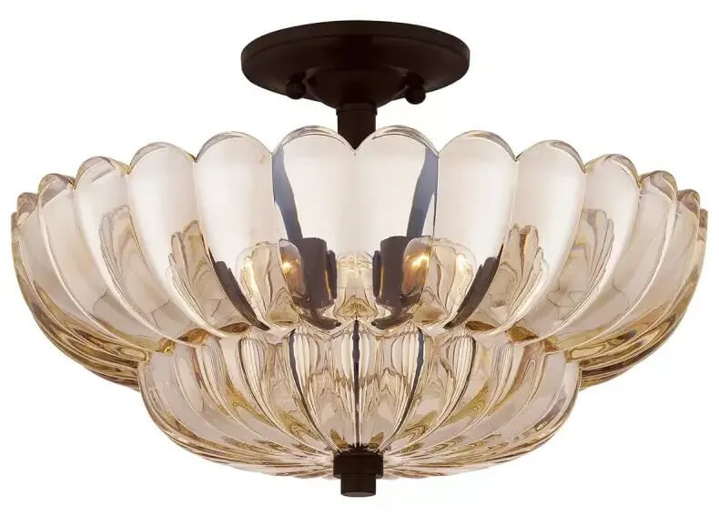 Elstead Lighting Whitecap Deckenlampe 4x40 W transparent-braun QZ-WHITECAP-SF-M