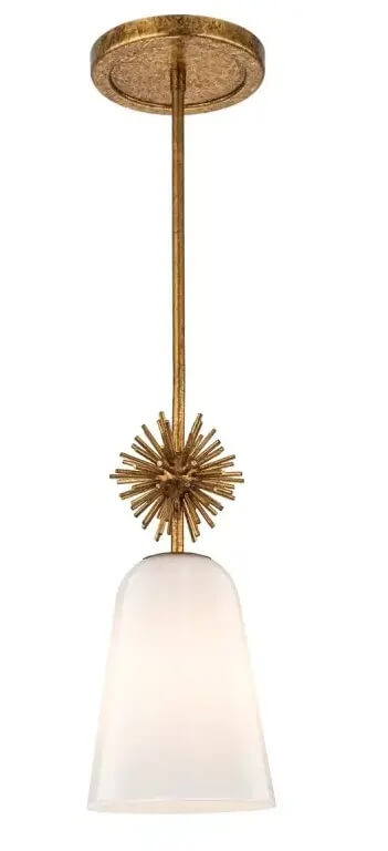 Elstead Lighting Staring Pendelleuchte 1x40 W gold-opal STARING-MP-DG-OPAL