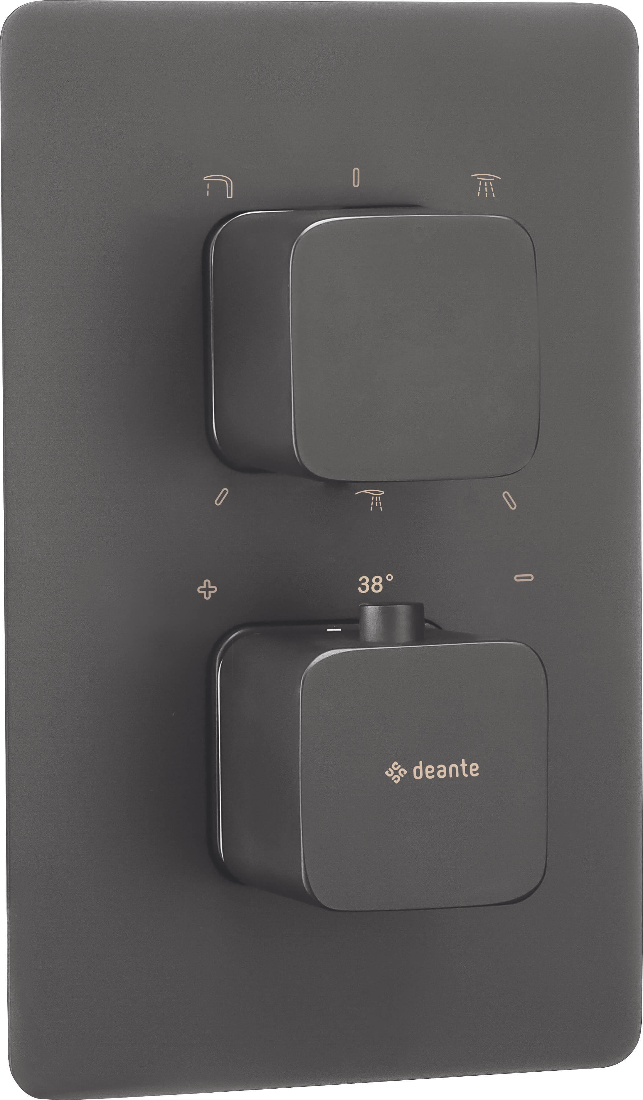 Deante Therm Badewannen- und Duscharmatur Unterputz mit Thermostat graphit BXY_DECT