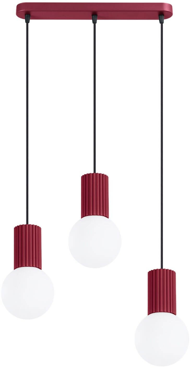Sollux Lighting Halo Pendelleuchte 3x8 W burgund SL.1999