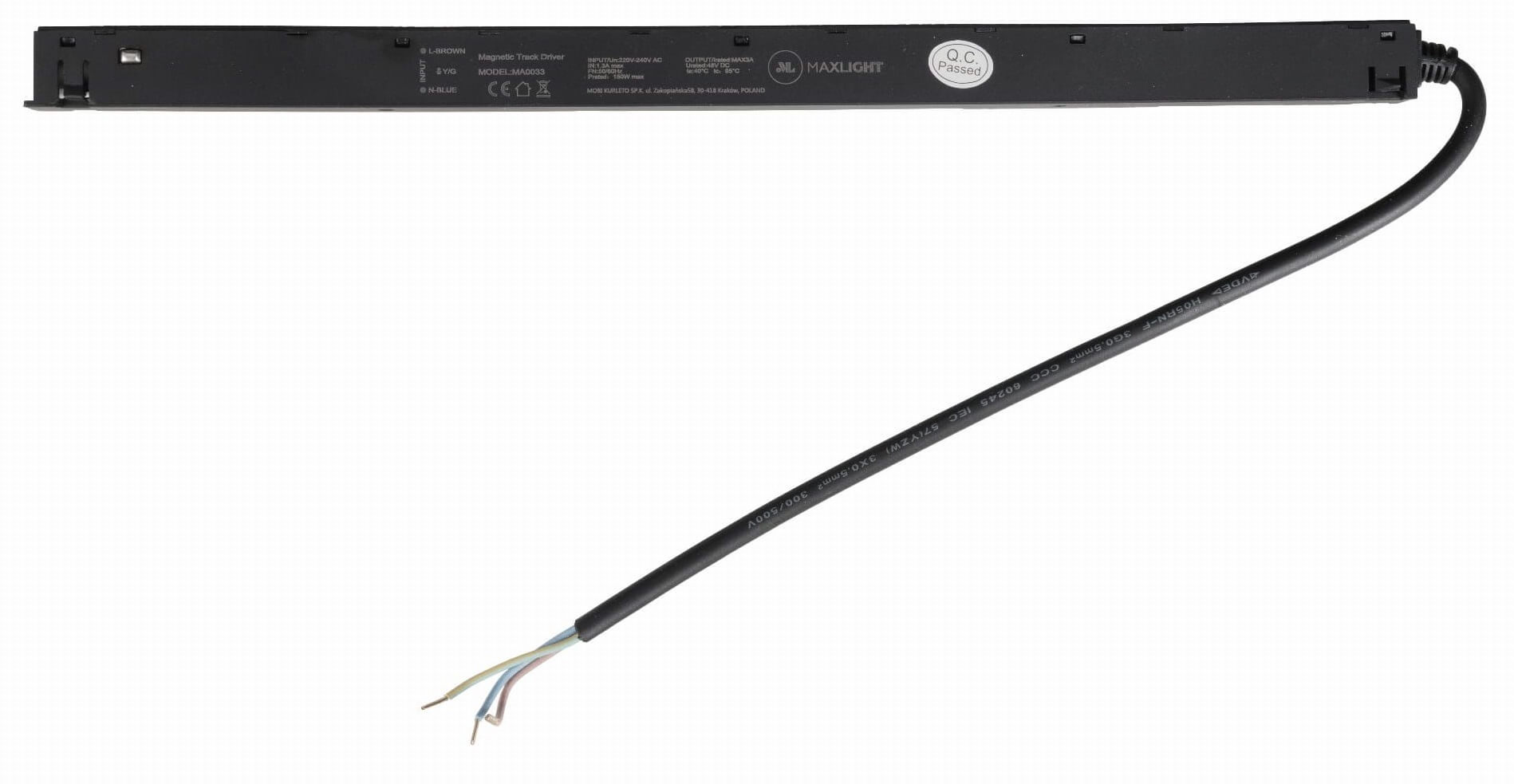 MaxLight Magnetic Schienennetzteil x W schwarz MA0033