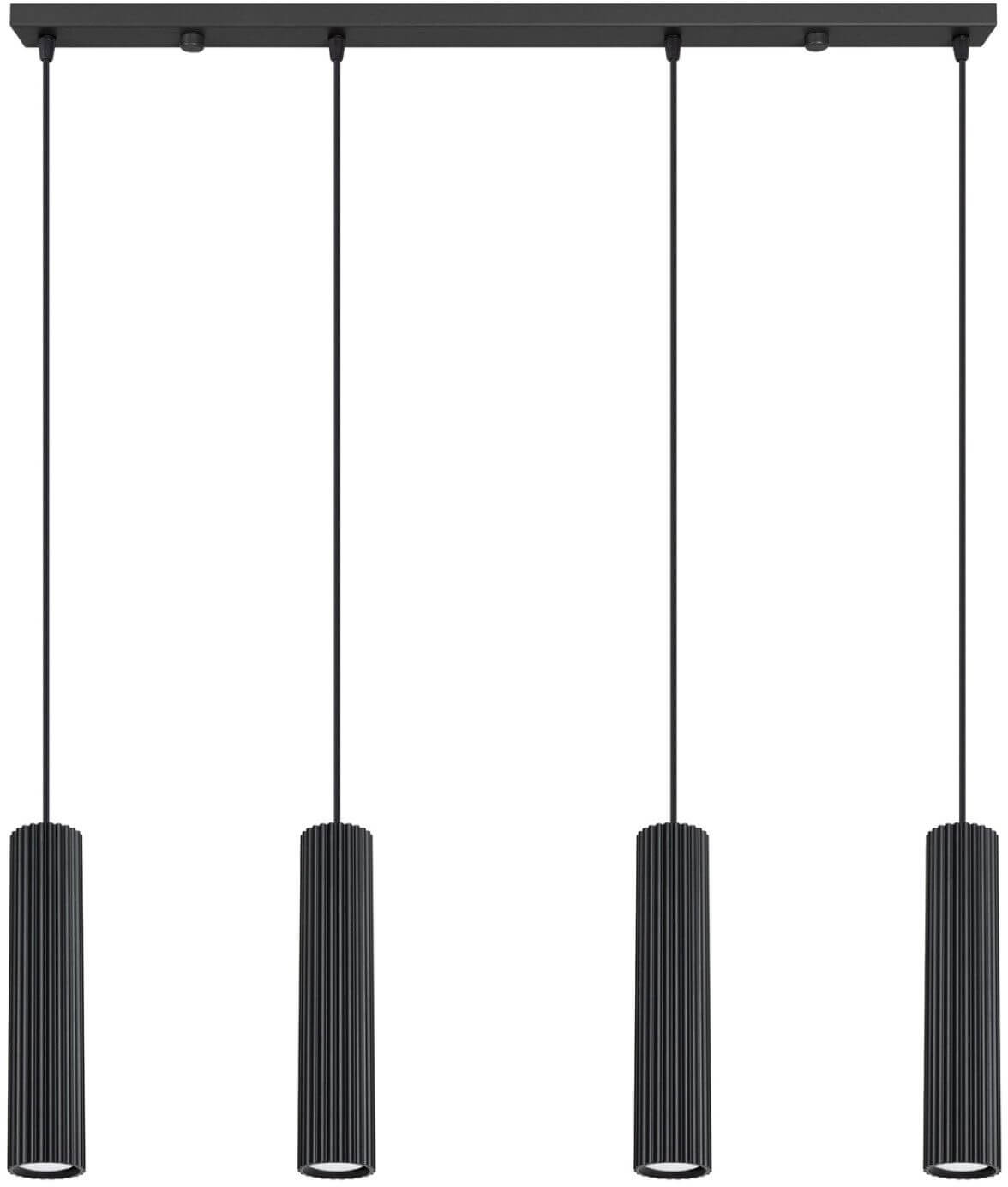 Sollux Lighting Karbon Pendelleuchte 4x10 W schwarz SL.2003