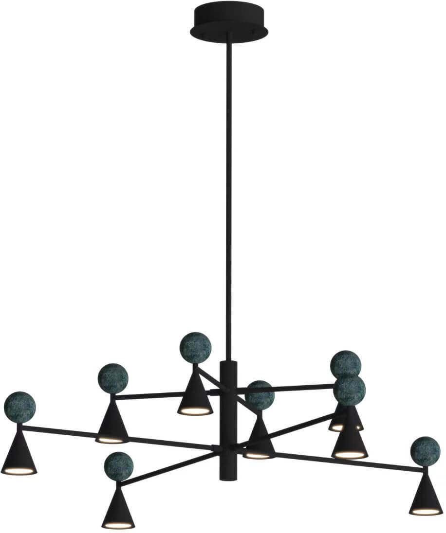 MaxLight Bingo Pendelleuchte x54 W schwarz P0684