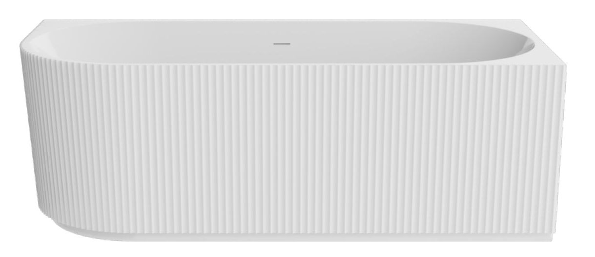 Besco Denaya Vorwand-Badewanne 150x75 cm oval weiß #WAS-150-DPC