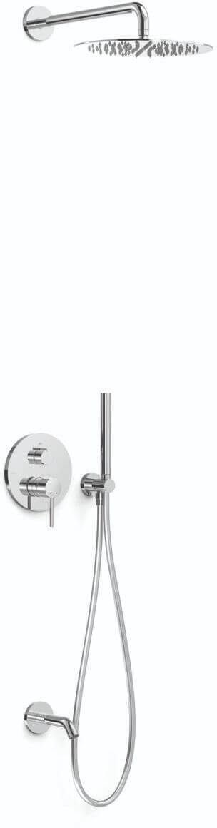 Tres Exclusive Badewannen- und Duschset Unterputz mit Kopfbrause chrom 26237302
