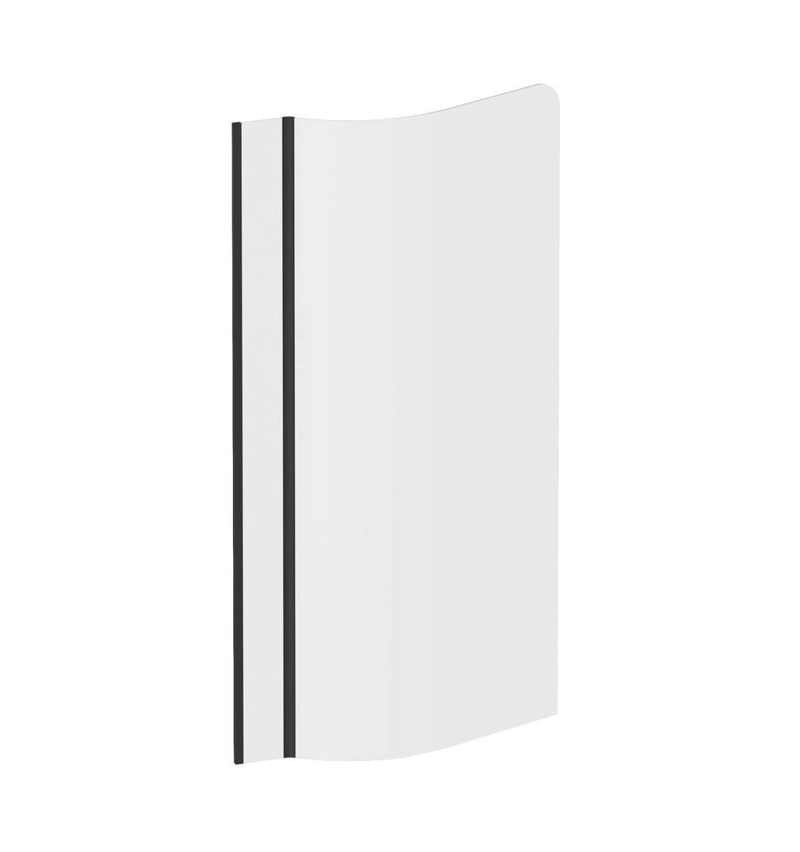 Ravak ARC Badewannenabtrennung 80 cm einteilig schwarz Matte/durchsichtiges Glas 7Q7S03L0Y1