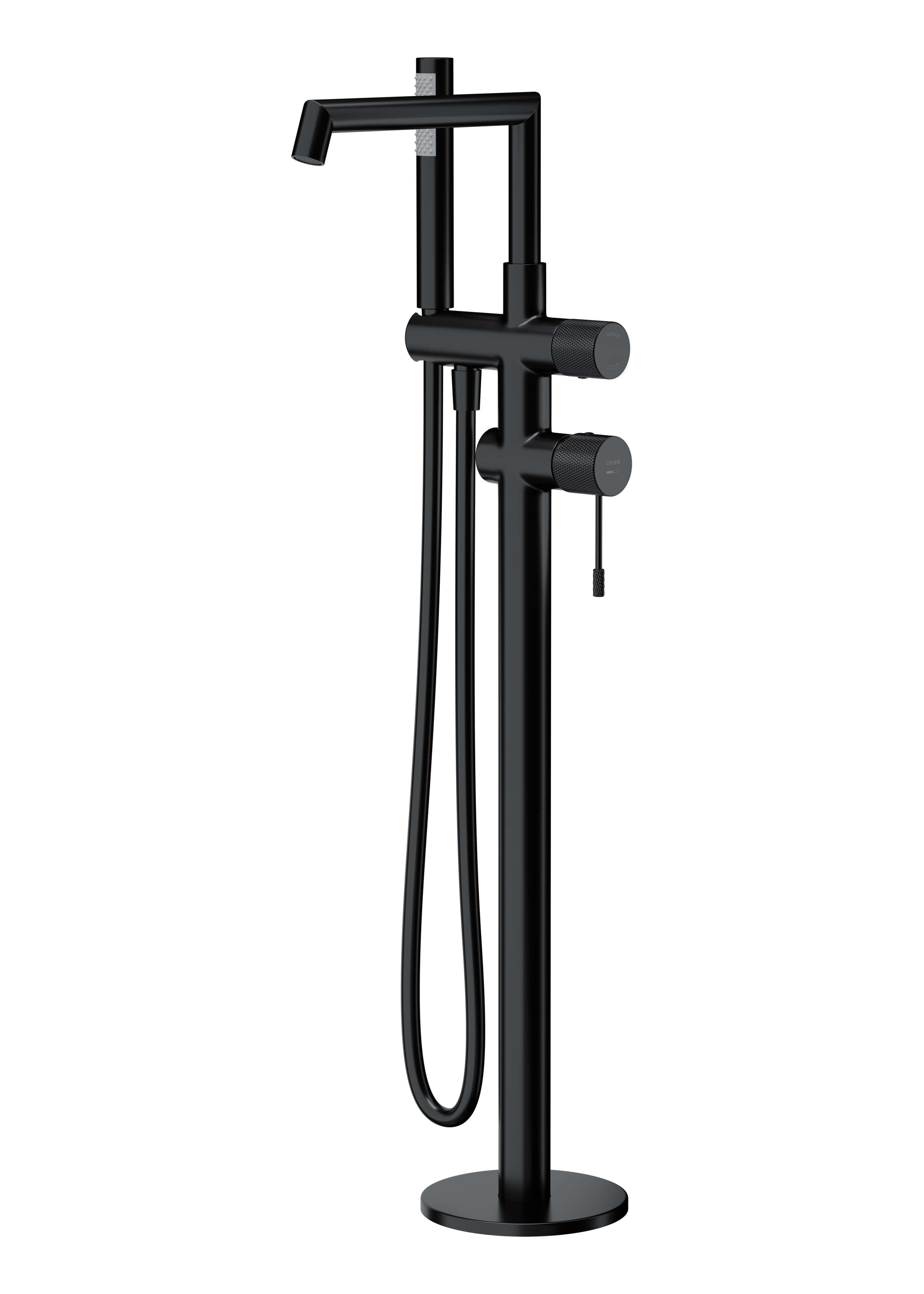 Cersanit Zen Badewannen- und Duscharmatur freistehend schwarz S1001-161