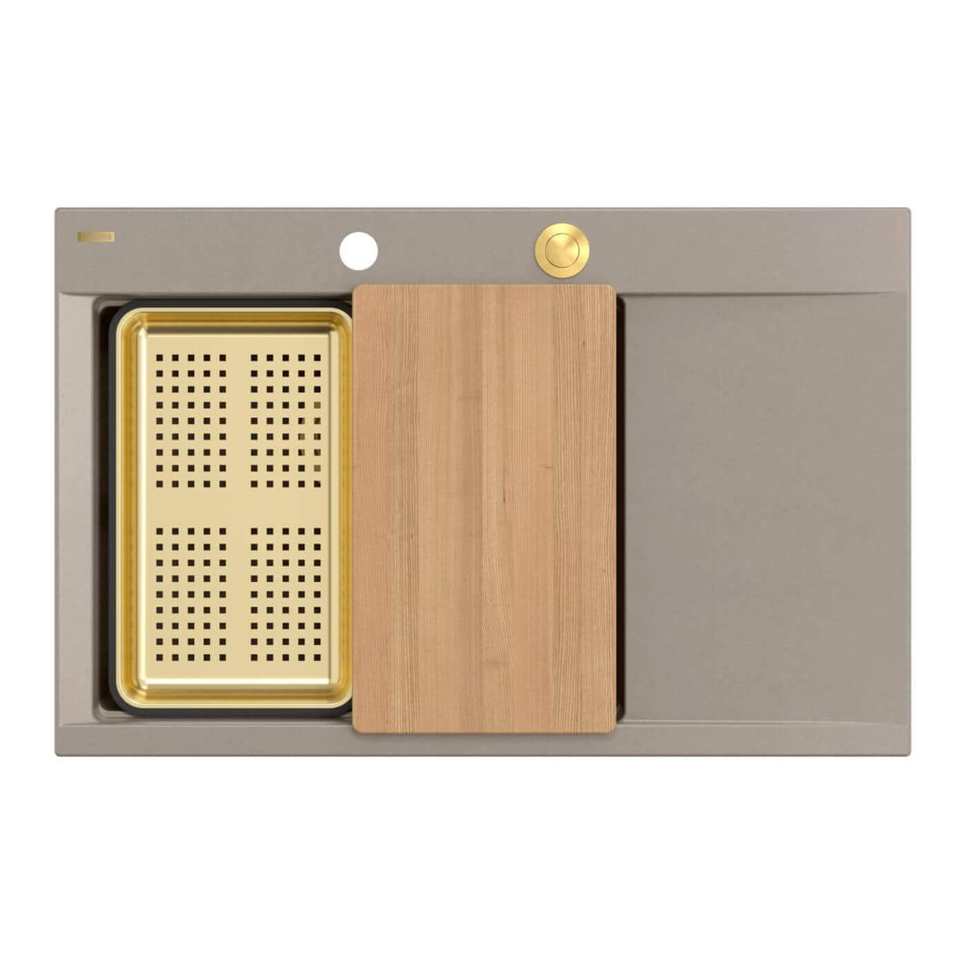 Quadron Josh GraniteQ-Spüle 78x50 cm beige HCQJ7850U4_PVDG1_P2O