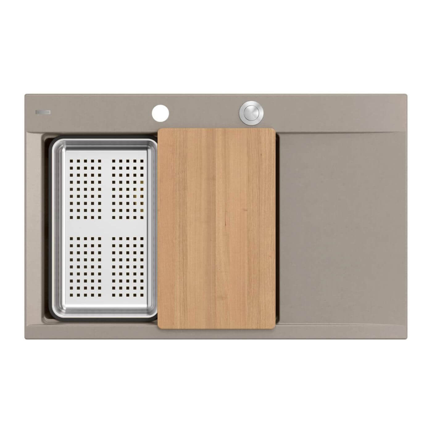 Quadron Josh GraniteQ-Spüle 78x50 cm beige HCQJ7850U4_BS_P2O