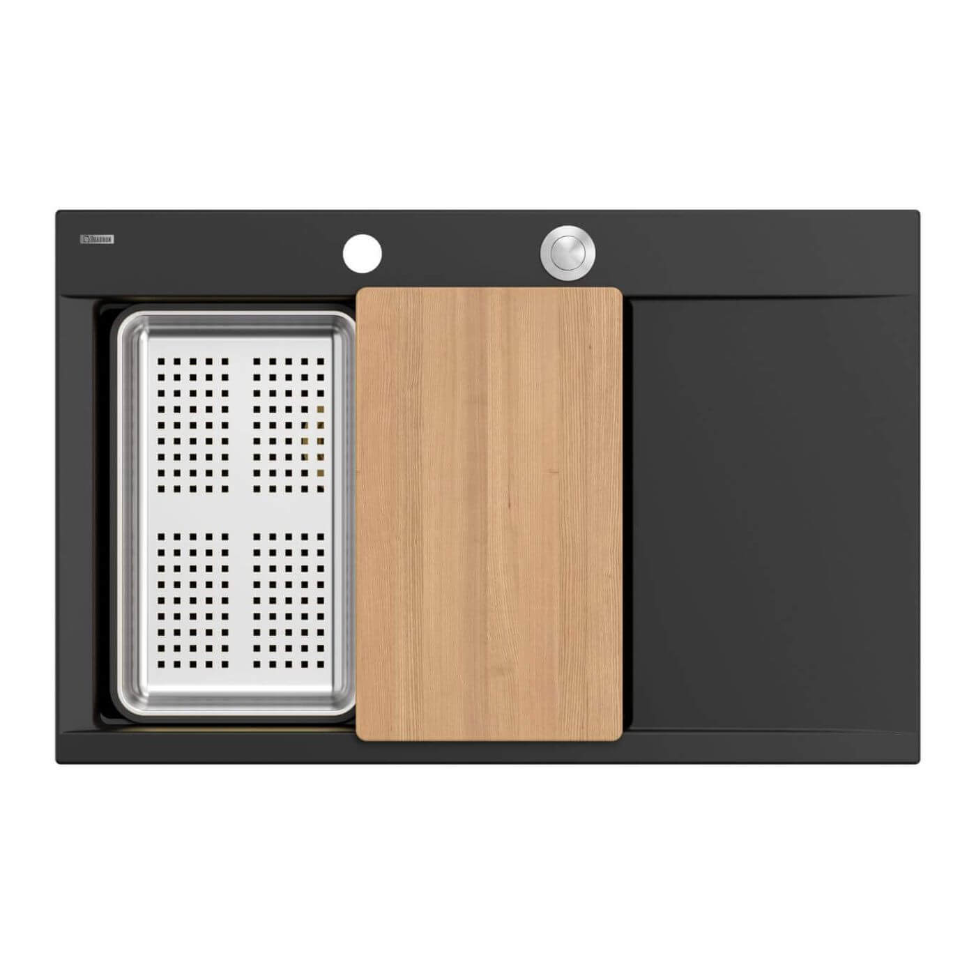 Quadron Josh GraniteQ-Spüle 78x50 cm schwarz HCQJ7850U7_BS_P2O
