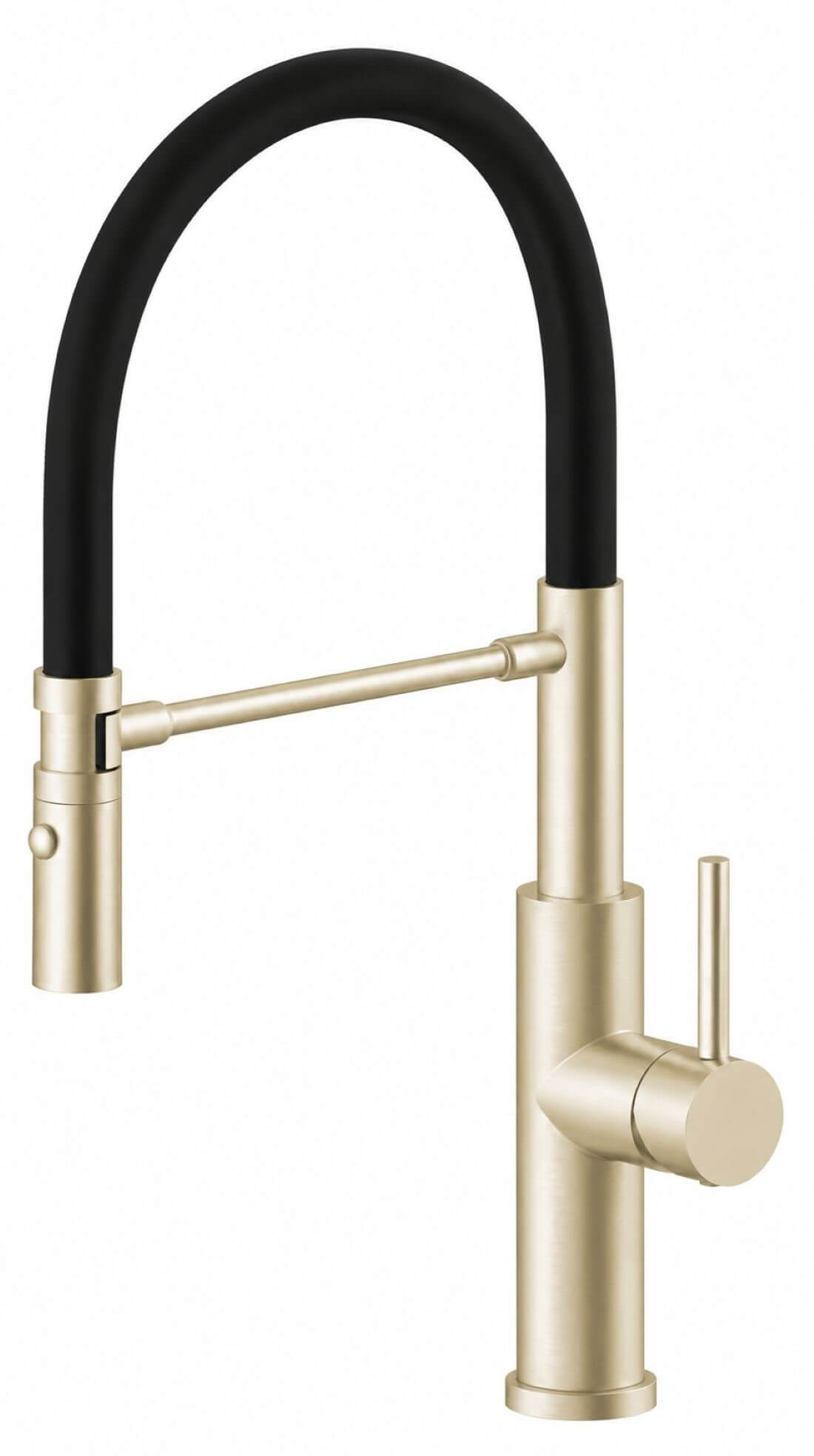 Ruvetti Miku Küchenarmatur Stehend schwarz-gold/altgold 1012PVD-CHBC