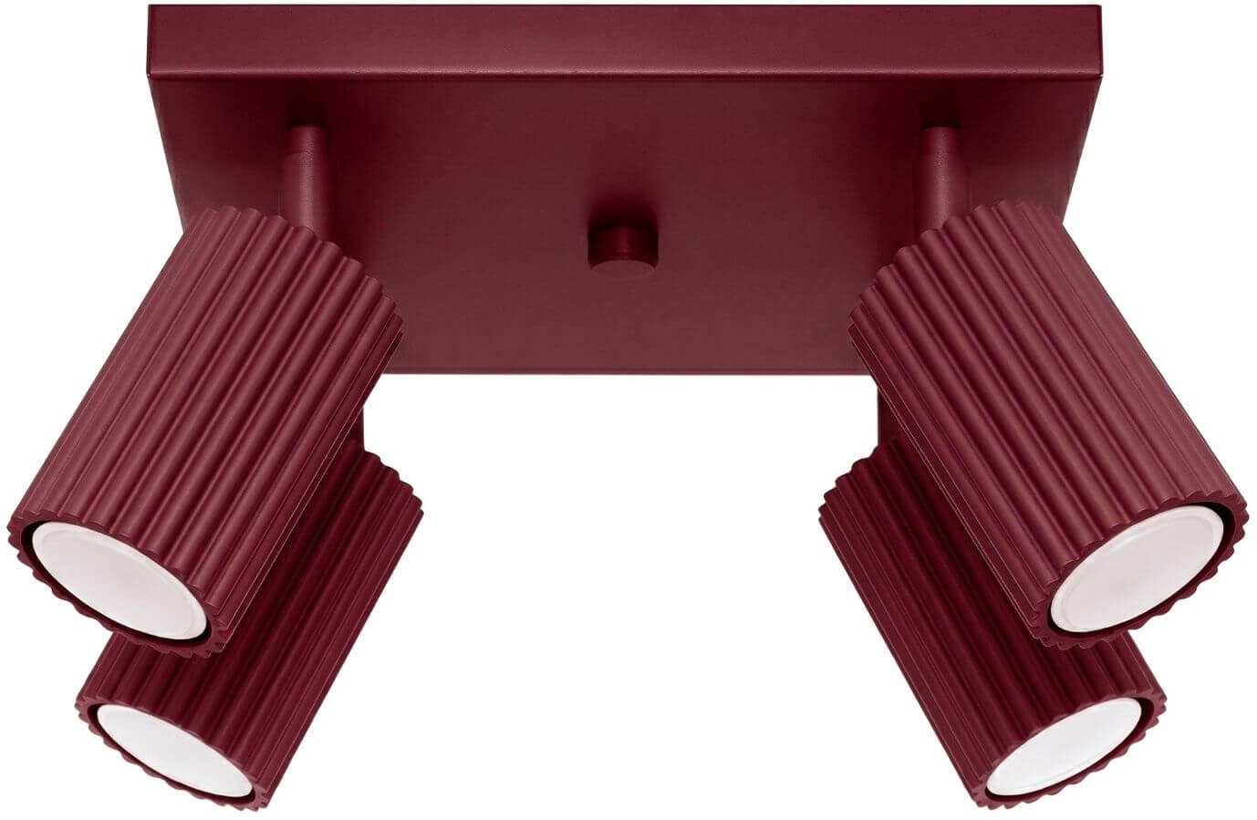 Sollux Lighting Karbon Deckenlampe 4x10 W burgund SL.2304