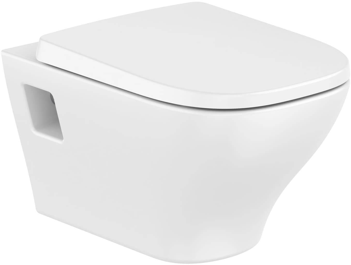 Set WC-Becken Roca Optica A346V14000, WC-Sitz Roca Optica A801F72002