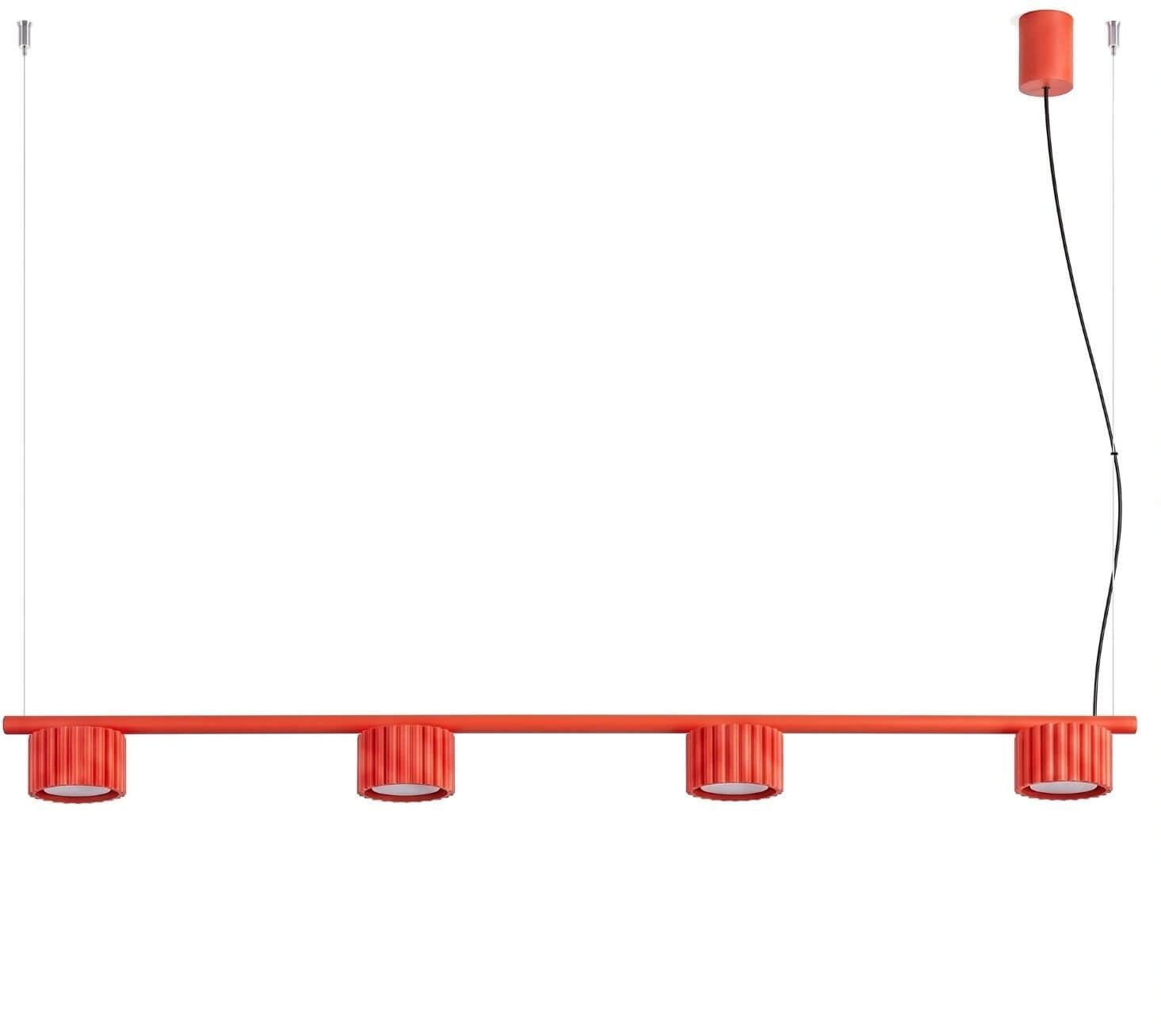 Sollux Lighting Aura Pendelleuchte 4x10 W rot SL.2708