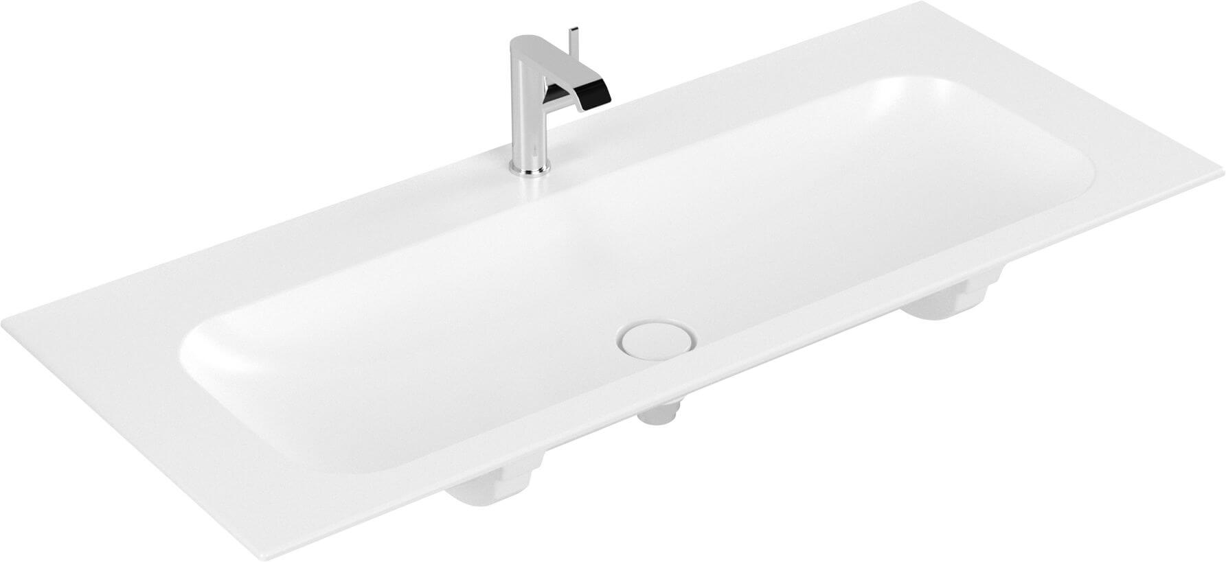 Villeroy & Boch Finion Waschbecken 120x50 cm rechteckig Möbel weiß glanz 4164C2RW