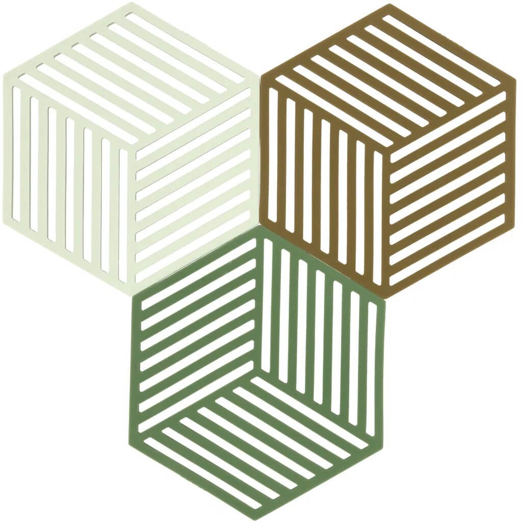 Zone Denmark Hexagon Küchenständer 16x14x1 cm grün 36856