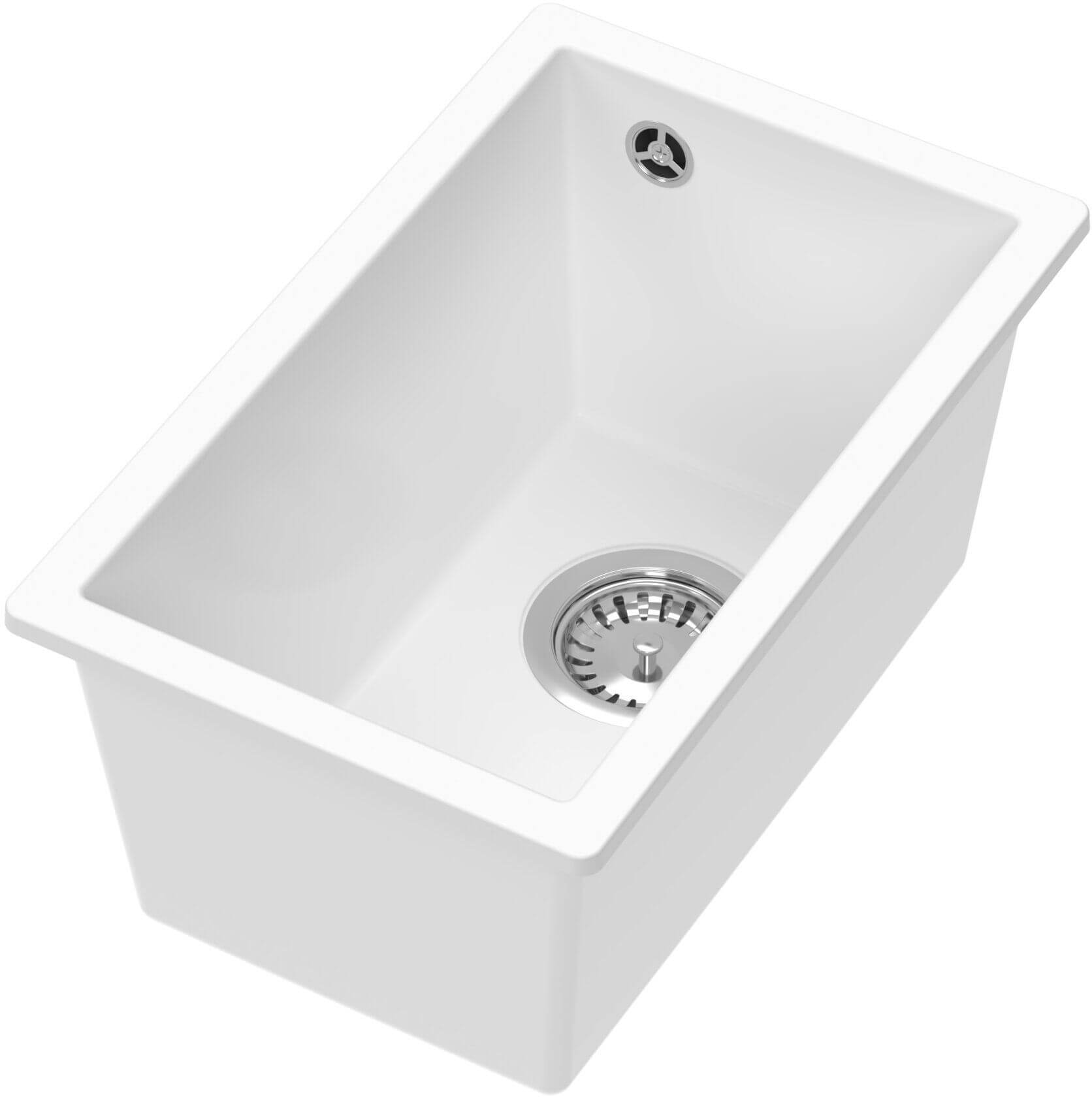 Ruvetti Lilo 35 Unterbauspüle 45x28 cm weiß 3001LI_WH35_P