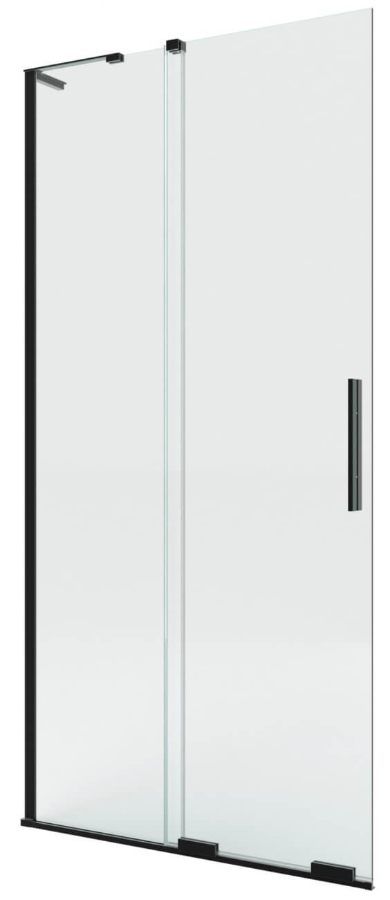 New Trendy Smart Black Walk-In Duschwand 90 cm schwarz Matte/durchsichtiges Glas EXK-4190-WL