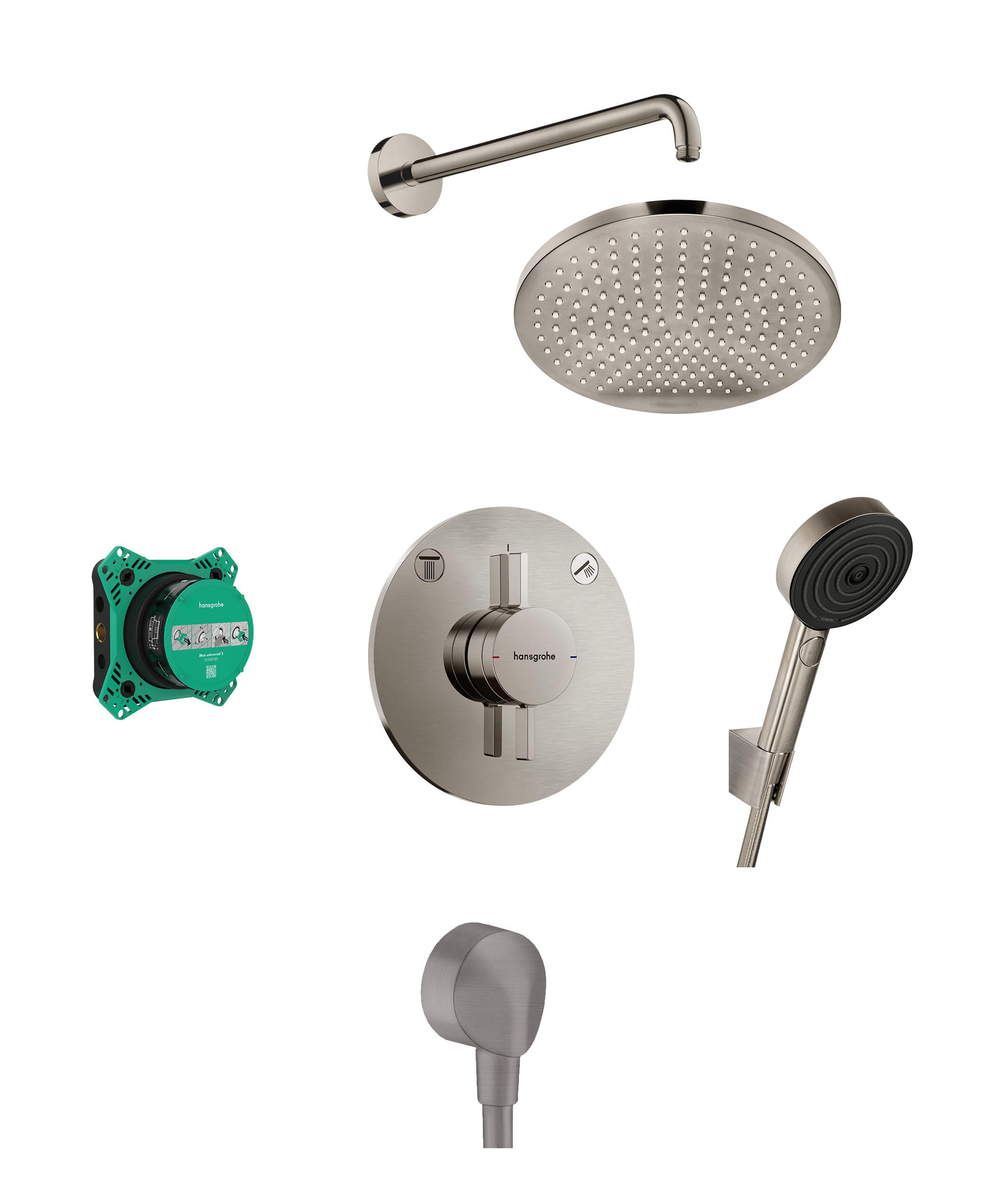 Hansgrohe Crometta Duschset Unterputz mit Kopfbrause || 88002391